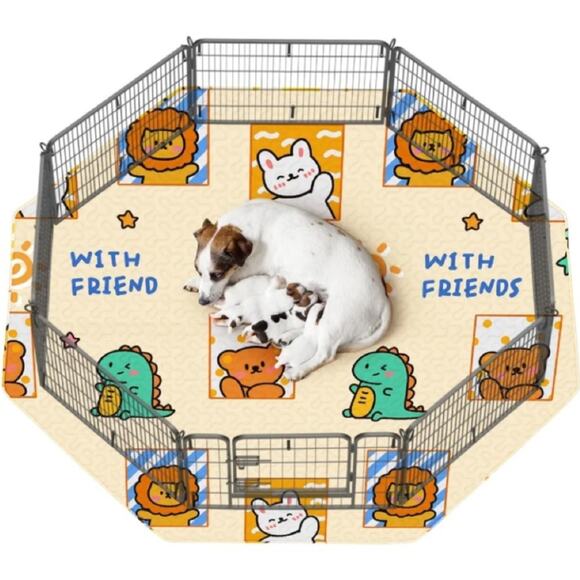 PJYucien Washable Pee Pads for Dogs, 33'' Per Side 89'' Diagonal Octagonal PJYuc - Picture 2 of 6